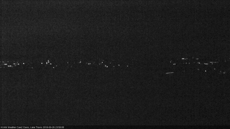 Lake Travis webcam, September 26, 2018 11:00 PM CT