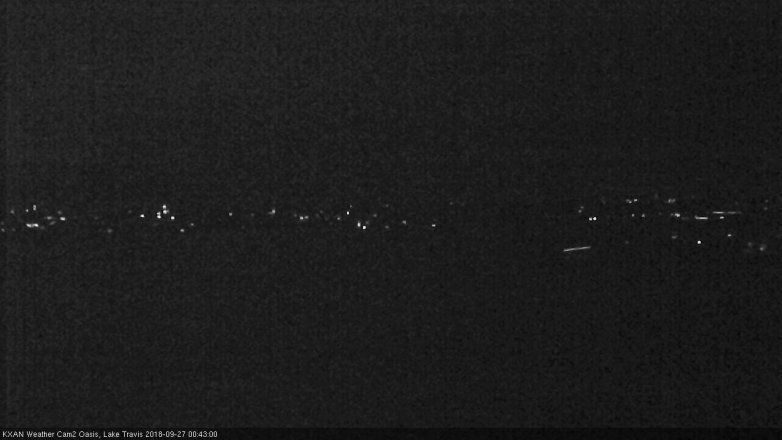 Lake Travis webcam, September 26, 2018 11:45 PM CT