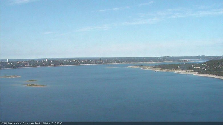 Lake Travis webcam, September 27, 2018 9:05 AM CT