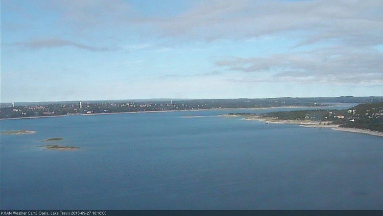 Lake Travis webcam, September 27, 2018 9:20 AM CT