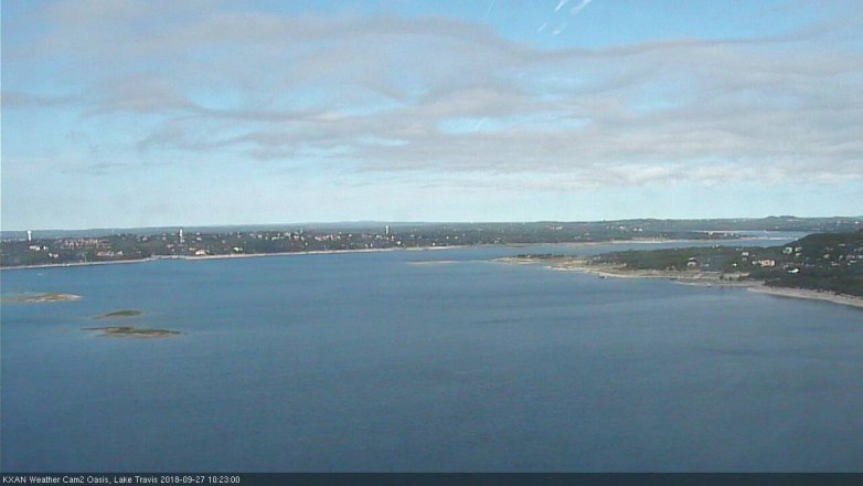 Lake Travis webcam, September 27, 2018 9:25 AM CT