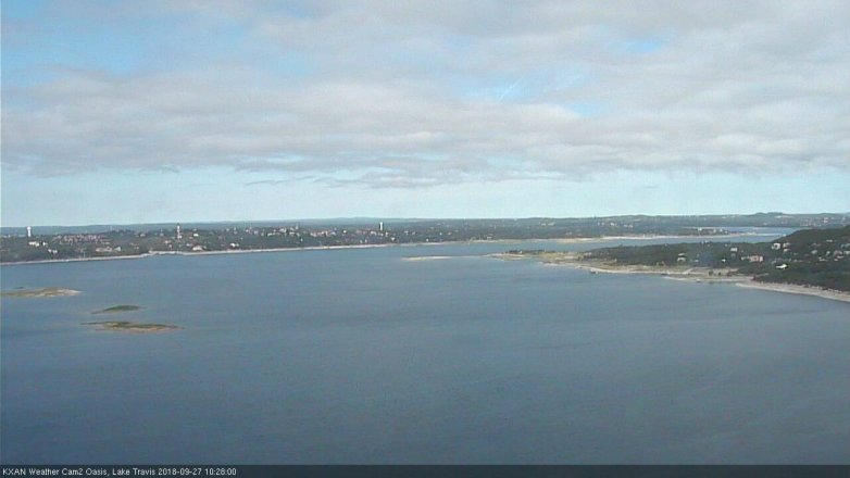 Lake Travis webcam, September 27, 2018 9:30 AM CT