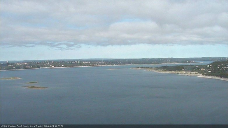 Lake Travis webcam, September 27, 2018 9:35 AM CT