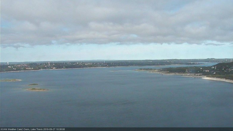 Lake Travis webcam, September 27, 2018 9:40 AM CT