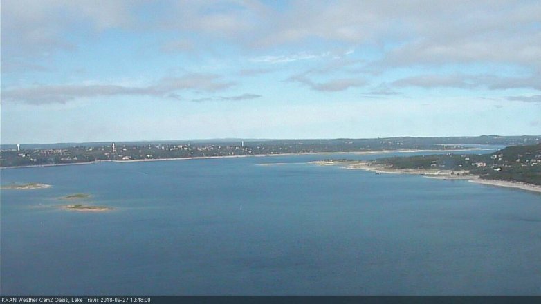Lake Travis webcam, September 27, 2018 9:50 AM CT