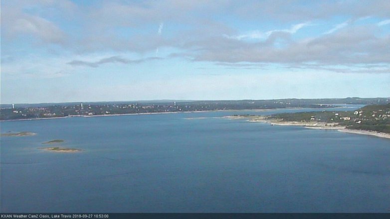Lake Travis webcam, September 27, 2018 9:55 AM CT