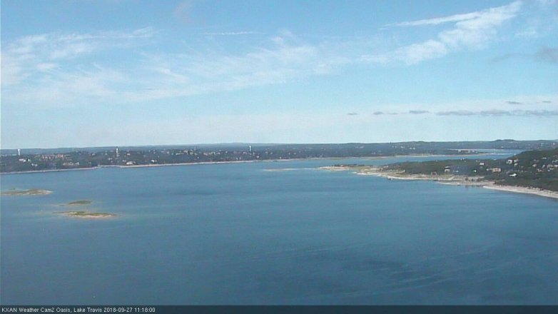 Lake Travis webcam, September 27, 2018 10:20 AM CT