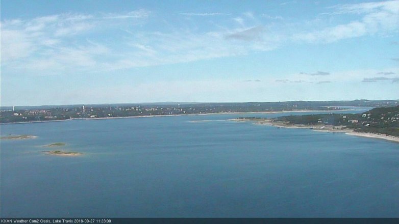Lake Travis webcam, September 27, 2018 10:25 AM CT