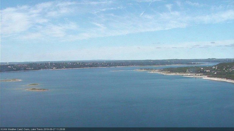 Lake Travis webcam, September 27, 2018 10:30 AM CT