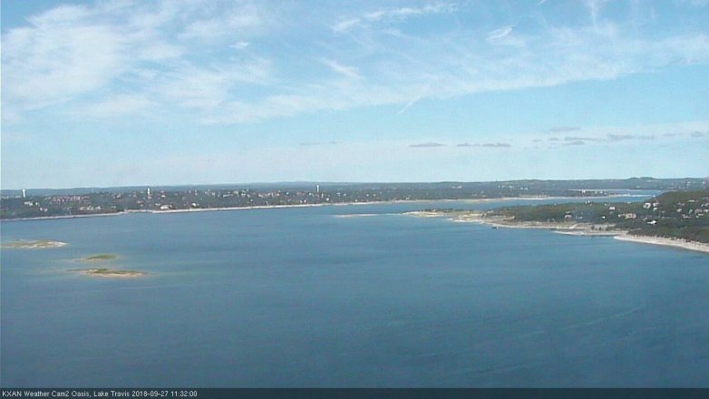 Lake Travis webcam, September 27, 2018 10:35 AM CT