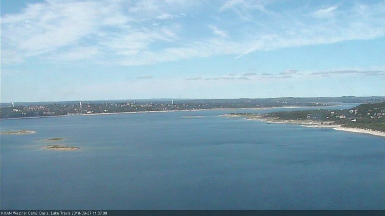 Lake Travis webcam, September 27, 2018 10:40 AM CT