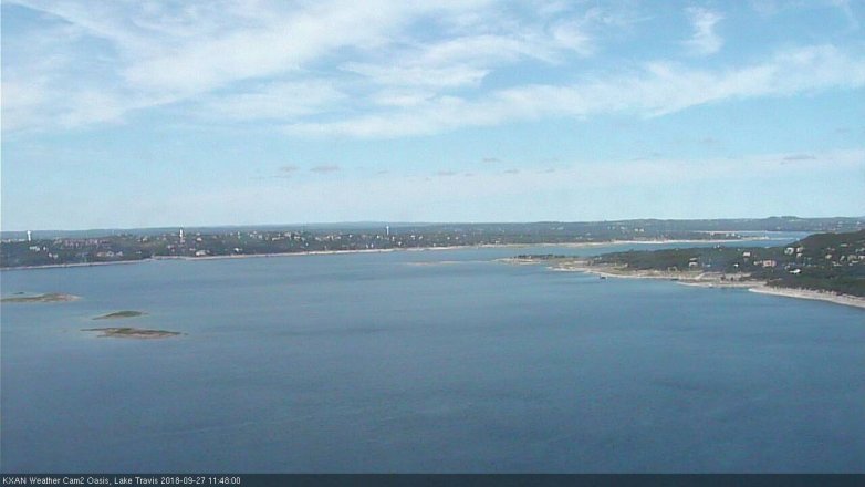 Lake Travis webcam, September 27, 2018 10:50 AM CT