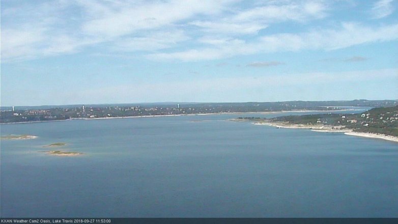 Lake Travis webcam, September 27, 2018 10:55 AM CT