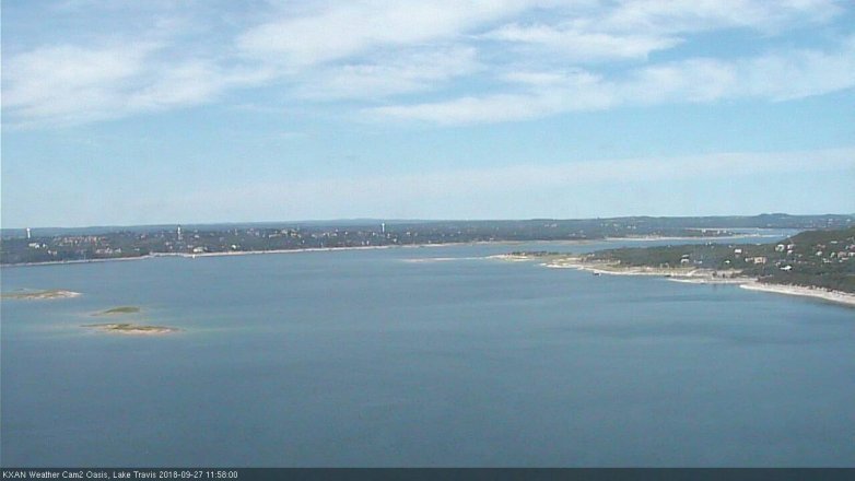 Lake Travis webcam, September 27, 2018 11:00 AM CT