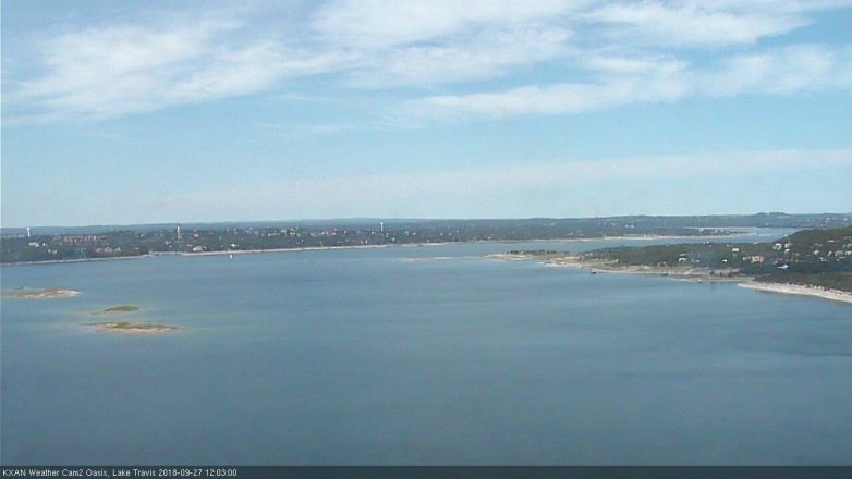 Lake Travis webcam, September 27, 2018 11:05 AM CT