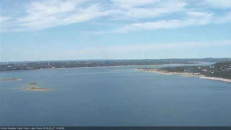 Lake Travis webcam, September 27, 2018 11:10 AM CT