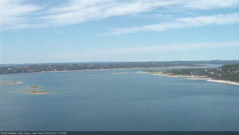 Lake Travis webcam, September 27, 2018 11:20 AM CT