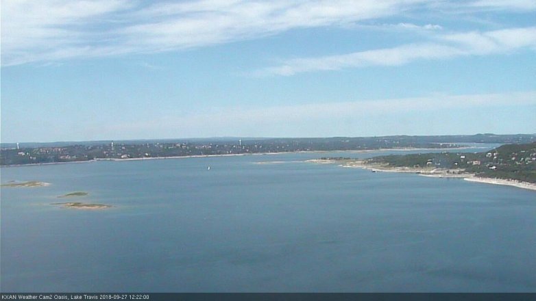 Lake Travis webcam, September 27, 2018 11:25 AM CT