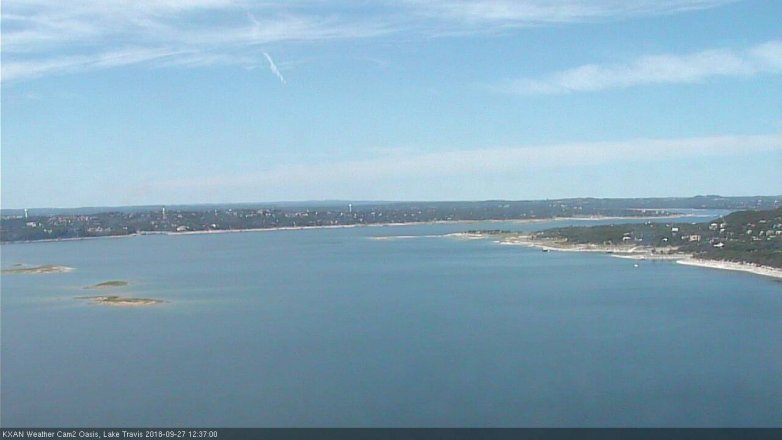 Lake Travis webcam, September 27, 2018 11:40 AM CT