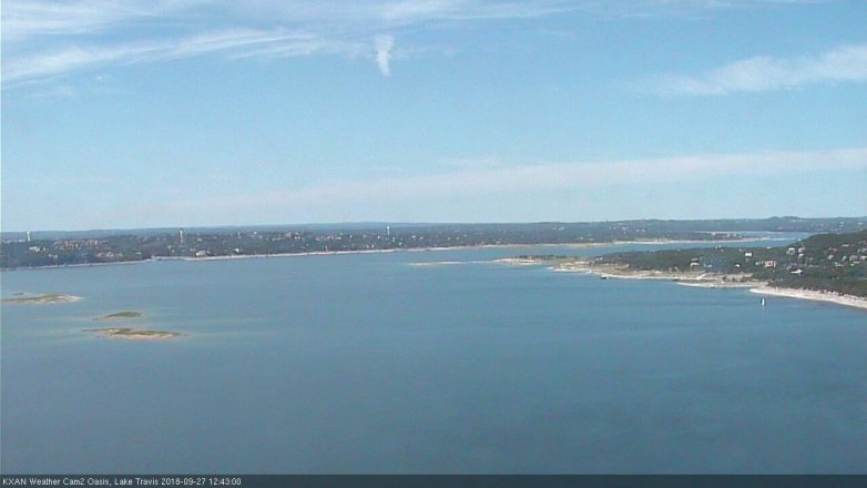 Lake Travis webcam, September 27, 2018 11:45 AM CT