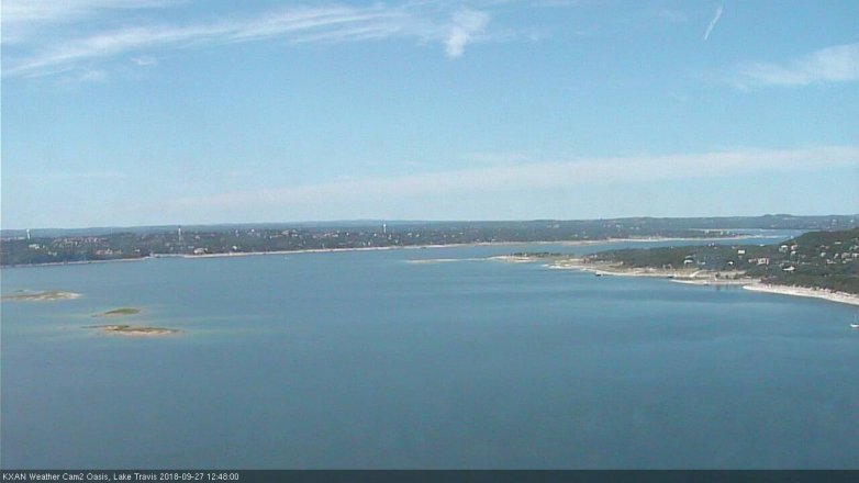 Lake Travis webcam, September 27, 2018 11:50 AM CT