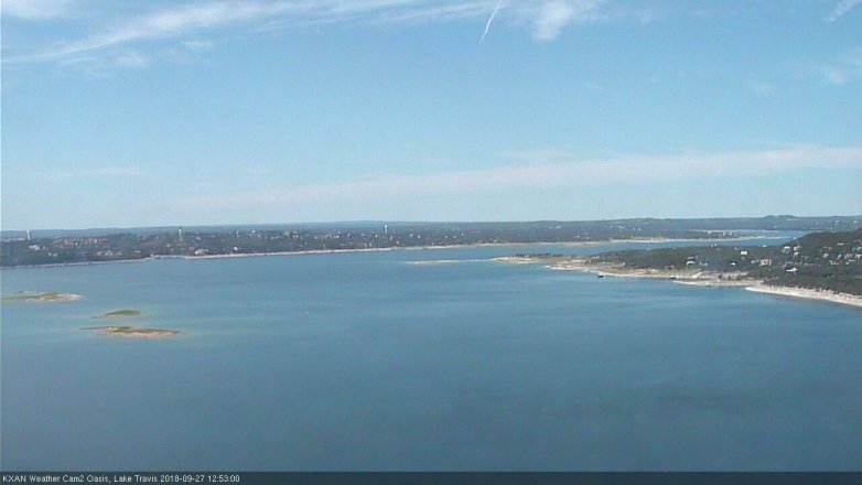 Lake Travis webcam, September 27, 2018 11:55 AM CT