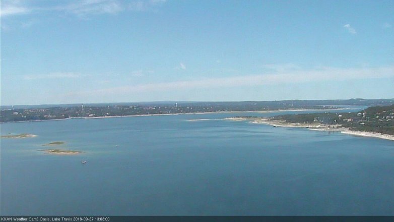 Lake Travis webcam, September 27, 2018 12:05 PM CT
