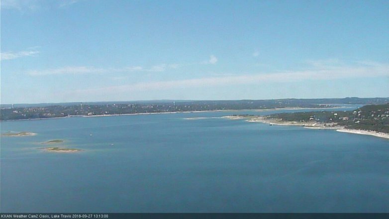 Lake Travis webcam, September 27, 2018 12:15 PM CT