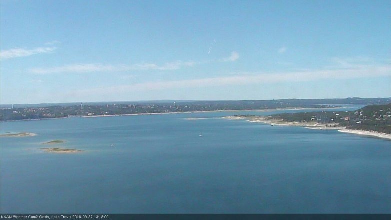 Lake Travis webcam, September 27, 2018 12:20 PM CT