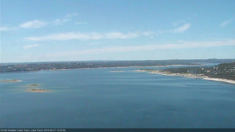 Lake Travis webcam, September 27, 2018 12:35 PM CT