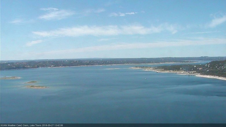 Lake Travis webcam, September 27, 2018 12:45 PM CT