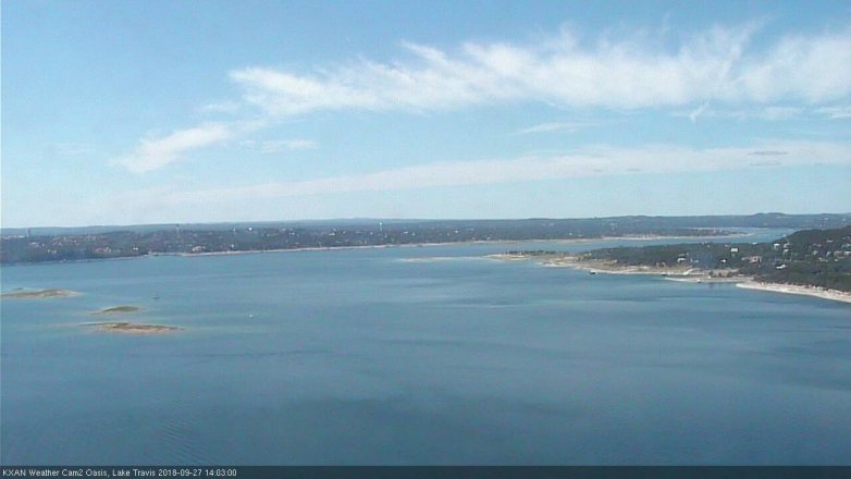 Lake Travis webcam, September 27, 2018 1:05 PM CT