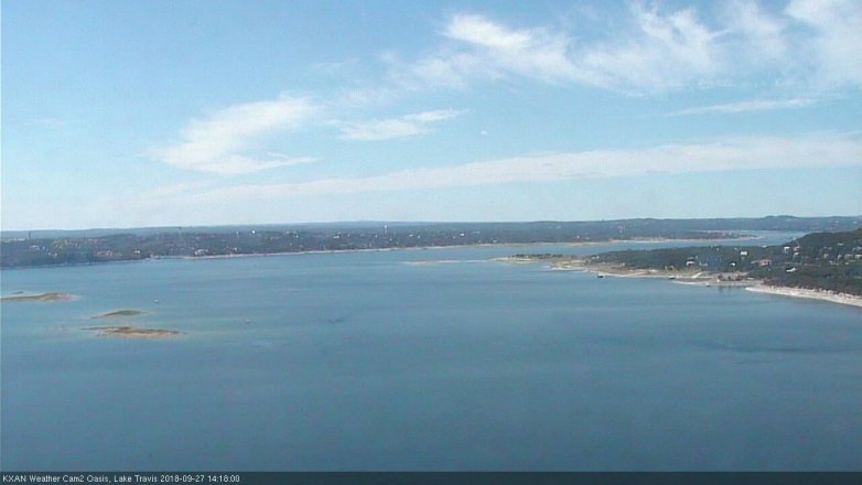 Lake Travis webcam, September 27, 2018 1:20 PM CT