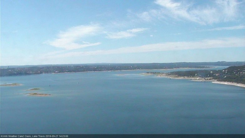 Lake Travis webcam, September 27, 2018 1:25 PM CT