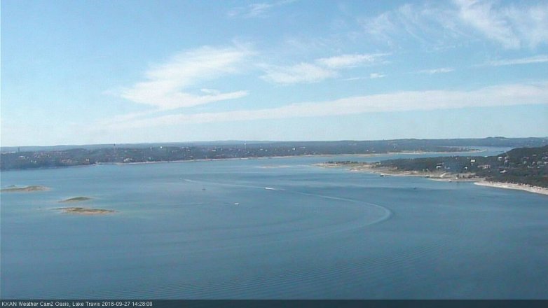 Lake Travis webcam, September 27, 2018 1:30 PM CT