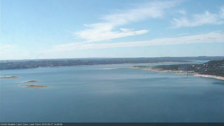 Lake Travis webcam, September 27, 2018 1:50 PM CT