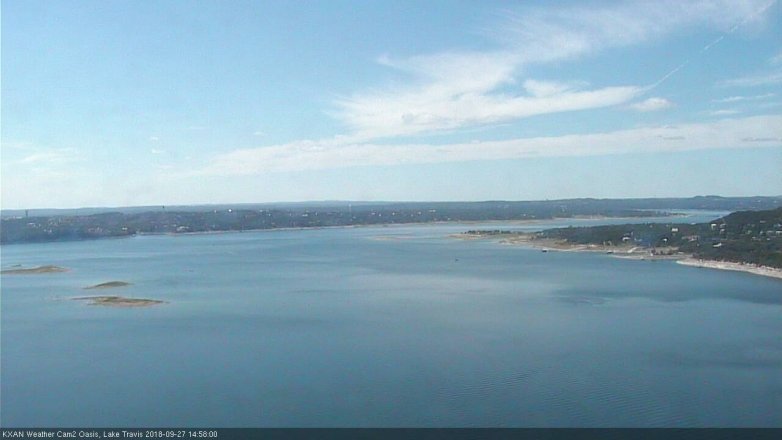 Lake Travis webcam, September 27, 2018 2:00 PM CT