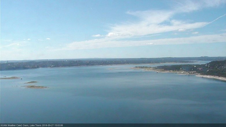 Lake Travis webcam, September 27, 2018 2:05 PM CT