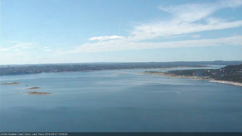 Lake Travis webcam, September 27, 2018 2:10 PM CT