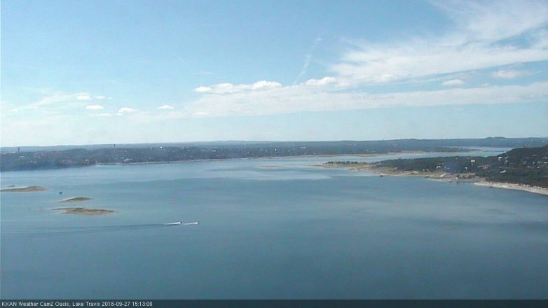 Lake Travis webcam, September 27, 2018 2:15 PM CT