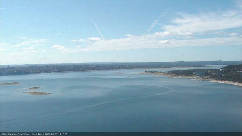 Lake Travis webcam, September 27, 2018 2:20 PM CT