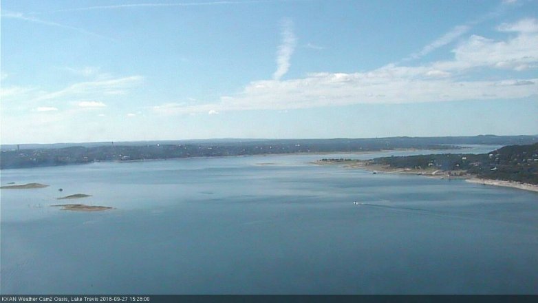 Lake Travis webcam, September 27, 2018 2:30 PM CT