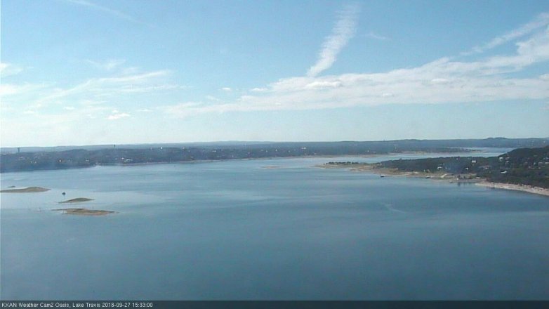 Lake Travis webcam, September 27, 2018 2:35 PM CT