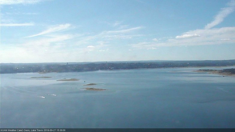 Lake Travis webcam, September 27, 2018 2:40 PM CT