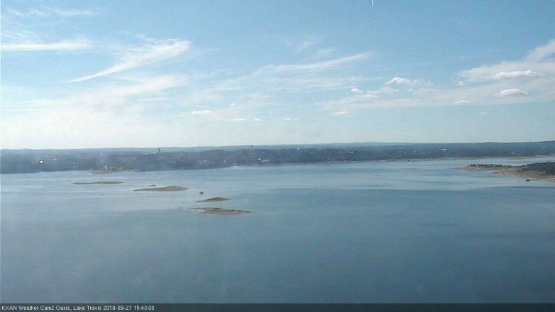 Lake Travis webcam, September 27, 2018 2:45 PM CT