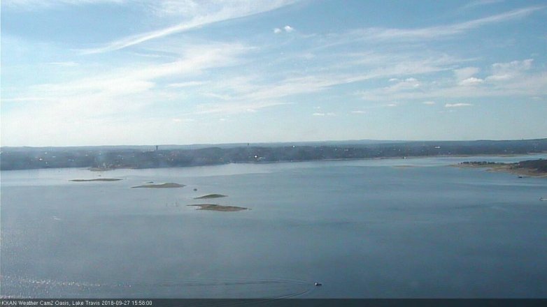 Lake Travis webcam, September 27, 2018 3:00 PM CT
