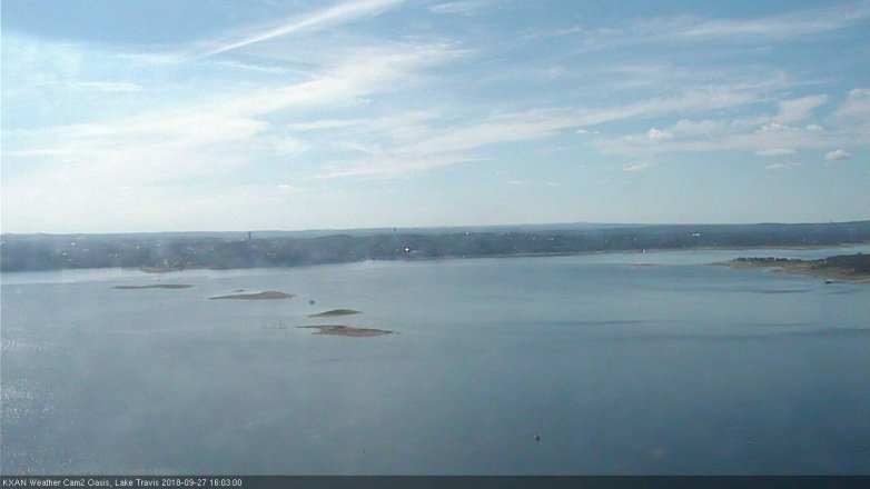 Lake Travis webcam, September 27, 2018 3:05 PM CT