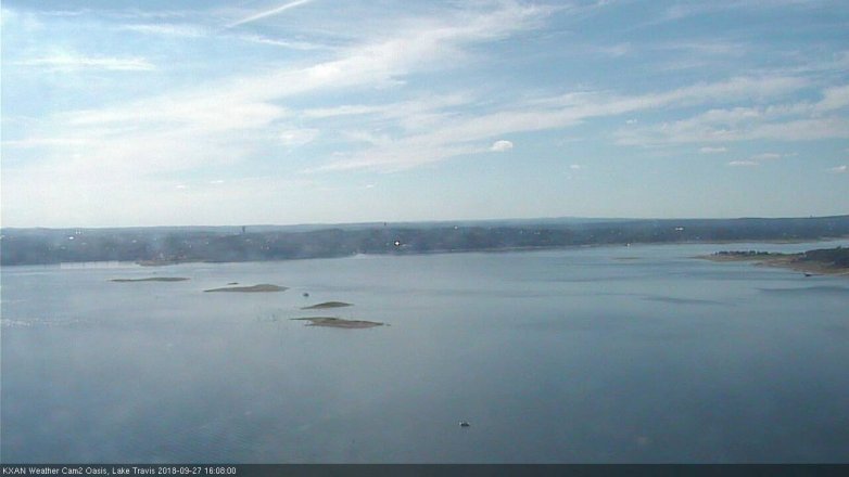 Lake Travis webcam, September 27, 2018 3:10 PM CT