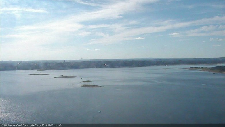 Lake Travis webcam, September 27, 2018 3:15 PM CT