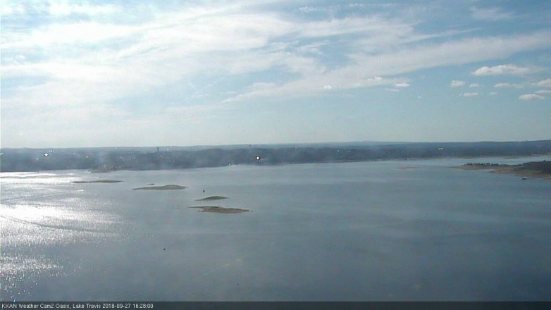 Lake Travis webcam, September 27, 2018 3:30 PM CT